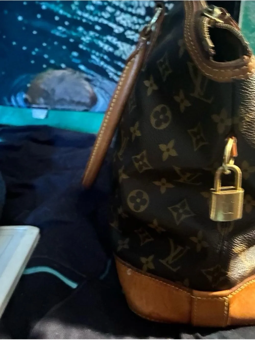 Authentic LOUIS VUITTON Lockit Horizontal Monogram Canvas Tote bag